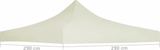 vidaXL Pavillonabdeckung Ecru mit PVC-Beschichtung 3x3m