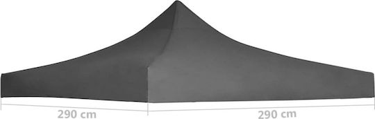 vidaXL Square Cover for Kiosk Gray with PVC Coating 3x3m