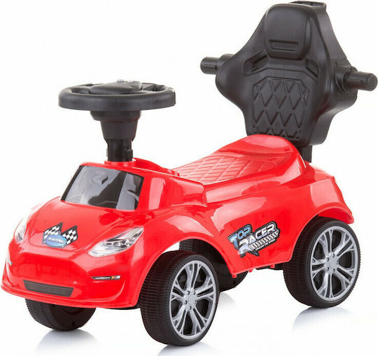 Chipolino Περπατούρα Turbo Αυτοκινητάκι Ride On με Χειρολαβή για 12+ μηνών Κόκκινο