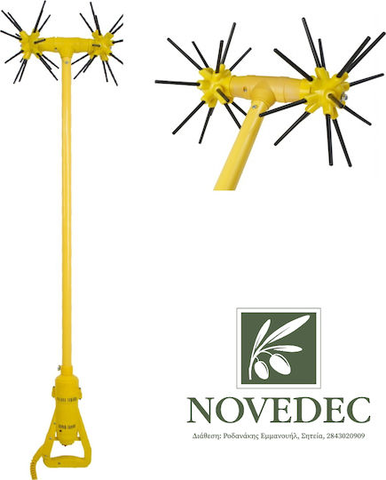 Novedec Fiberglass Recoltator de Măsline Baterie Tip Urzică de mare cu Tijă Fixă 2.3m și Greutate 3.3kg