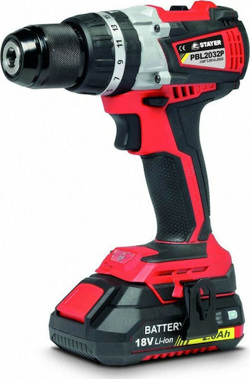 Stayer Brushless Κρουστικό Δραπανοκατσάβιδο Μπαταρίας Brushless 18V 2x2Ah