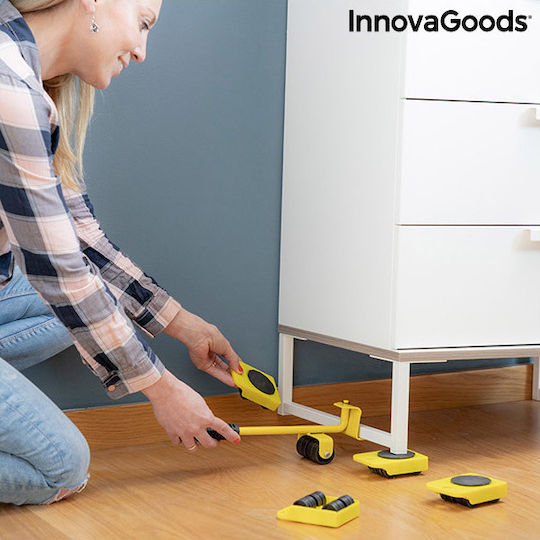 InnovaGoods Sistem de Transport pentru Mobilă pentru o Încărcătură cu Greutate de până la 150kg în Culorea Galben
