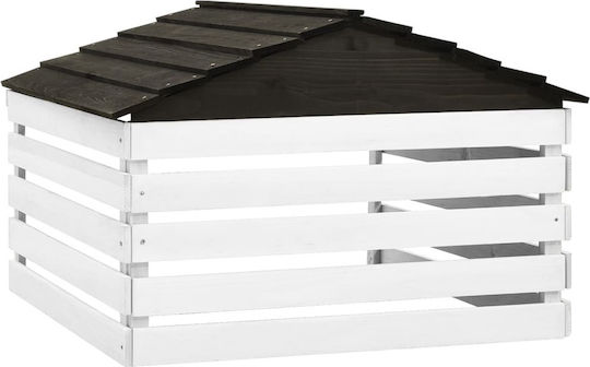 vidaXL Mower Shed White for Lawnmower Robot 78x74x54 cm. 315300