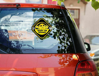 Boy Baby on Board Car Sign Κίτρινο with Suction Cup