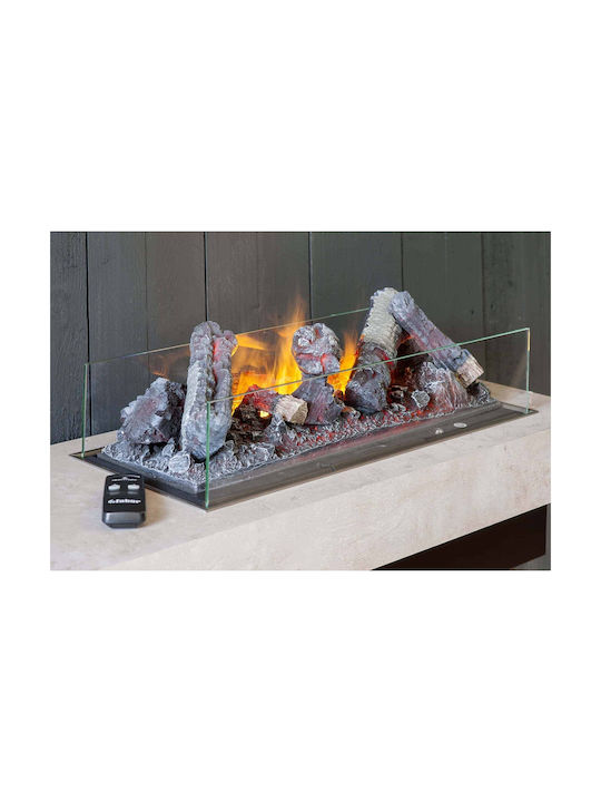 Dimplex Cassette 600L Logset Επιδαπέδιο Ηλεκτρικό Τζάκι 125W 41x18cm Μαύρο