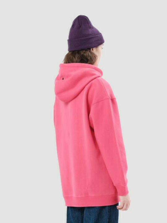 Basehit Women's Long Hooded Sweatshirt Pink