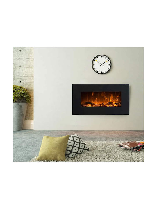 Glow Fire Neptun Wandmontiert Elektrischer Kamin 1500W 84x45cm Schwarz