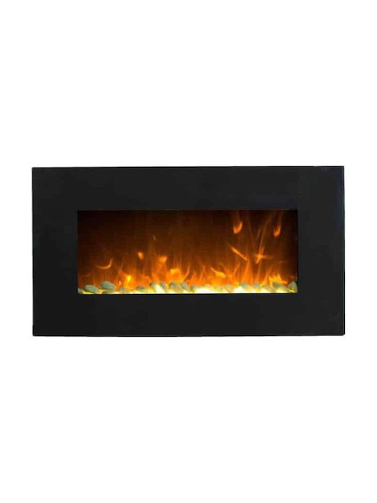 Glow Fire Neptun Wandmontiert Elektrischer Kamin 1500W 84x45cm Schwarz