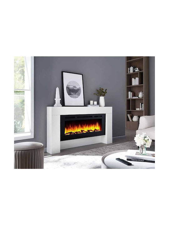 Richen Iraklis Boden Elektrischer Kamin 2000W 141x88cm Weiß