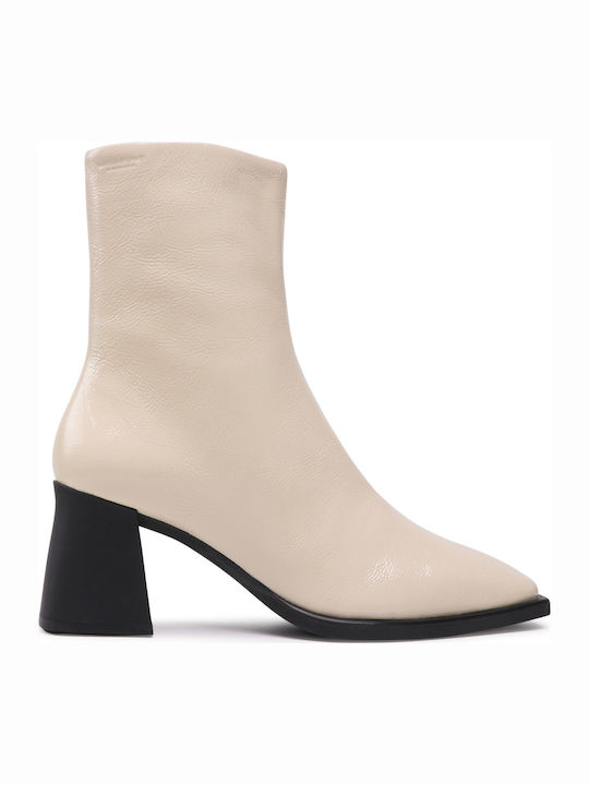 Vagabond Plaster Leather Women's Ankle Boots Beige