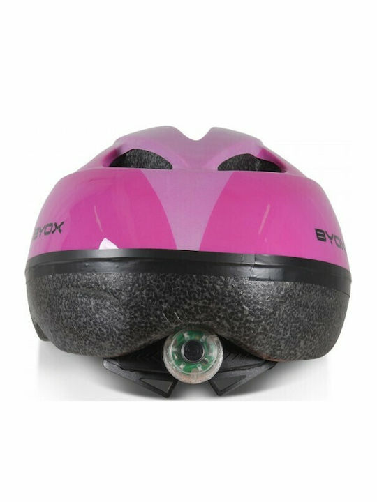 Byox Y03 Kids' Helmet for City Bike Pink with LED Light