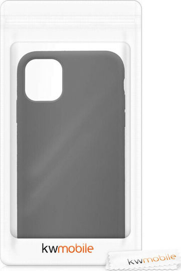 KWmobile Rubber Umschlag Rückseite Silikon Titanium Grey (iPhone 11)