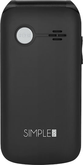 Kruger & Matz Simple 930 Dual SIM Κινητό με Μεγάλα Κουμπιά (Αγγλικό Μενού) Μαύρο