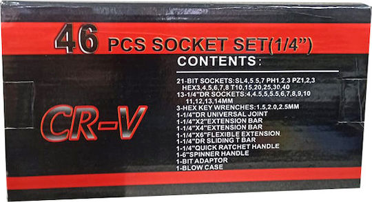 Ratschen- & Steckschlüssel-Sets 1\4" 46Stück