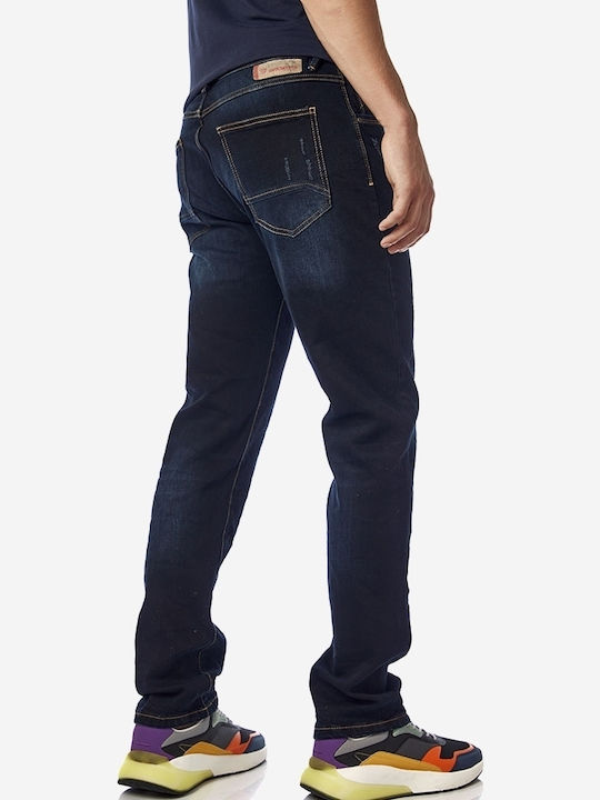 Herren Jeanshose Elastisch Marineblau