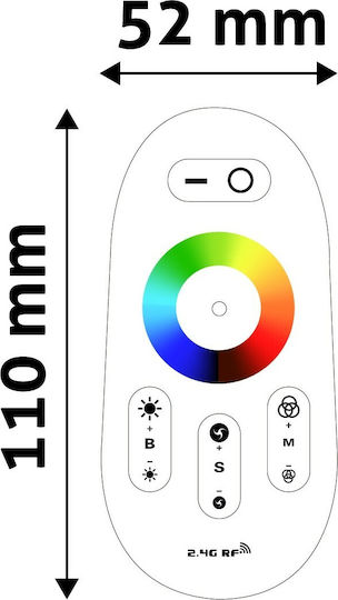Avide ABLS12VTRGBW-216W-RFC Drahtlos RGBW Controller Berührung RF (Request for) - Anfrage für mit Fernbedienung 15.001.0357
