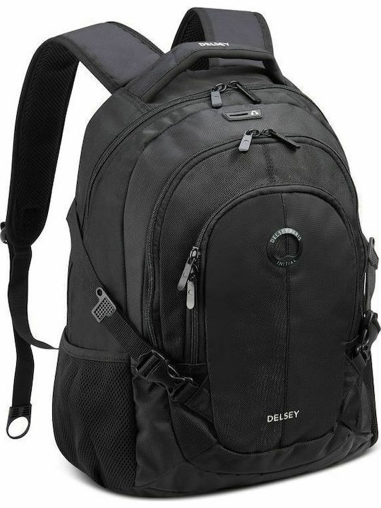 Delsey Element Flier Tasche Rucksack für Laptop 15.6" in Schwarz Farbe