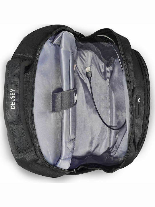 Delsey Element Flier Τσάντα Πλάτης για Laptop 15.6" σε Μαύρο χρώμα