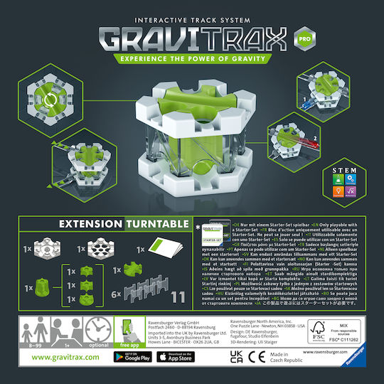 Ravensburger Extension Set Turntable STEM Joc Educațional Mecanic Gravitrax pentru 8+ Ani