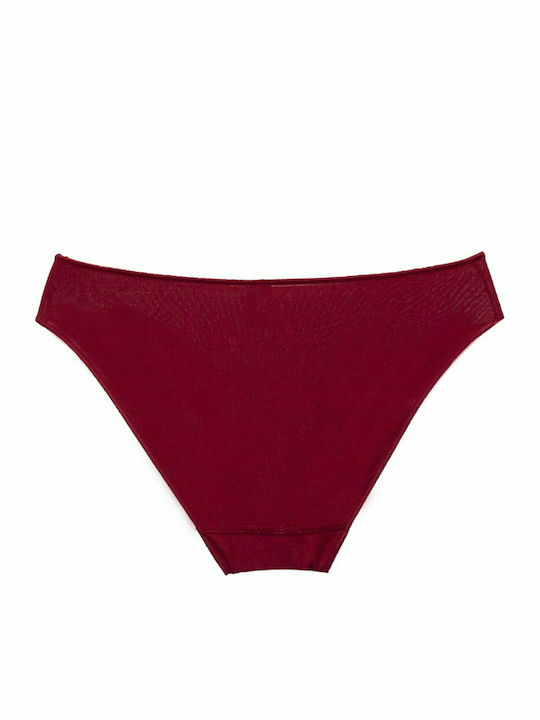 Dreams by Joyce Hochtailliert Damen Slip Burgundisch