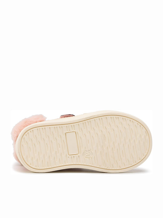 Anatomice Ghete Copii din Piele cu Velcro Roz