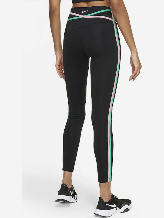Dri-fit One Women's Cropped Running Legging High Waisted Dri-Fit Black