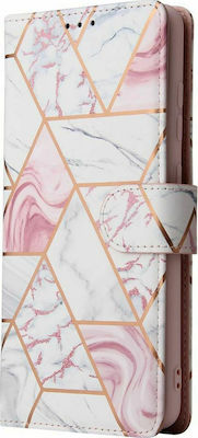 Tech-Protect Wallet Synthetisches Leder Marble Pink (iPhone 13 Pro Max)