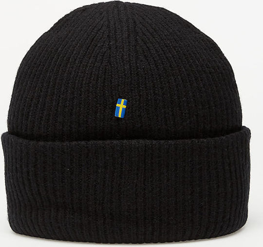 1960 Logo Beanie Männer Beanie mit Rippstrick in Schwarz Farbe