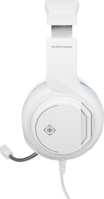 Deltaco GAM-127 Over Ear Gaming Headset με σύνδεση 3.5mm Λευκό