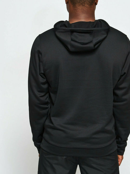 Leone Men's Sweatshirt with Hood and Pockets Black