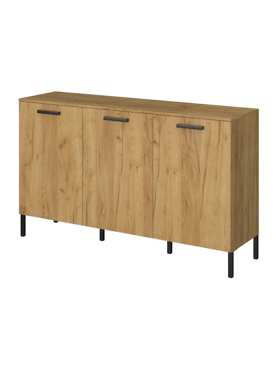 Мебели за съхранение Santes дървен Golden Oak/Graphite 155x42x92.5см