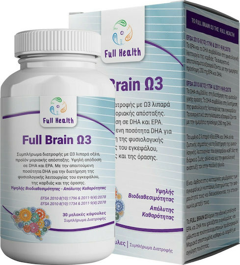 Full Health Full Brain Ω3 Fish Oil 1000mg 30 softgels