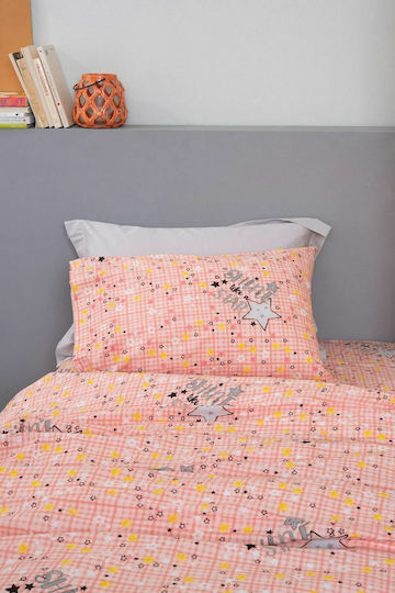 Palamaiki Luminous Kids Cotton Pillowcase Set 50x70cm Cluster Pink
