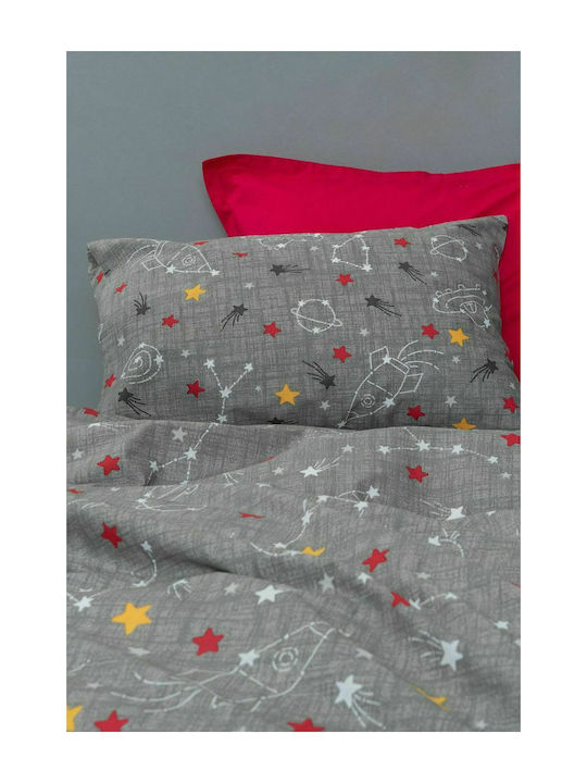 Palamaiki Luminous Kids Cotton Pillowcase 50x70cm Comet Grey