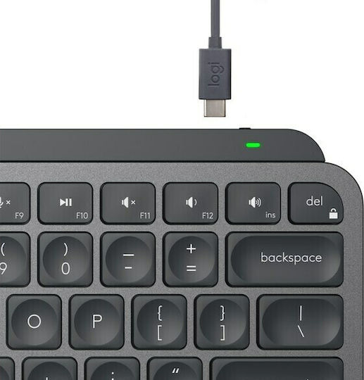 Logitech MX Keys Mini Ασύρματο Bluetooth Πληκτρολόγιο International English Γκρι