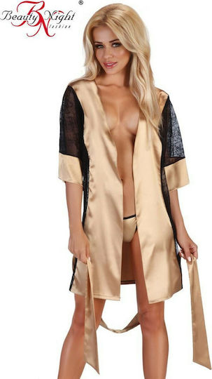 Beauty Night Stephanie Set Sexy cu Halat Gold