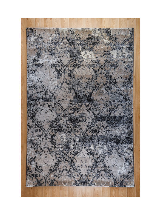 Klonaras 4525 Rug Rectangular with Fringes Velvet Anthracite-Beige 2001229