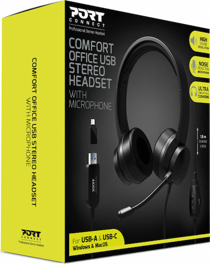 Port Designs On Ear Căști Multimedia cu microfon și conexiune USB-A 901605