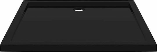 vidaXL Rechteckig Acryl Dusche x90cm Schwarz
