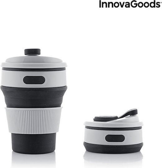 InnovaGoods Flahsie Becher Kunststoff mit Deckel Gray 350ml InnovaGoods Flahsie Becher Kunststoff mit Deckel Gray 350ml