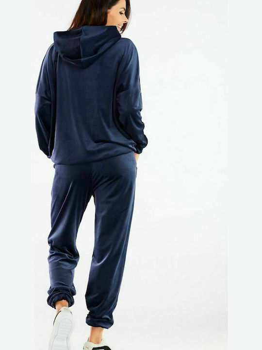 Awama Women's Jogger Sweatpants Navy Blue