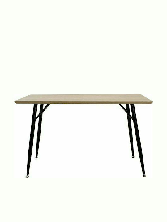 Remi Tisch Speisesaal Holz mit Metallgestell Sonoma / Black 130x80x76cm