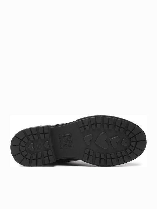 64002 Kids Boots from Patent Leather with Zipper Black