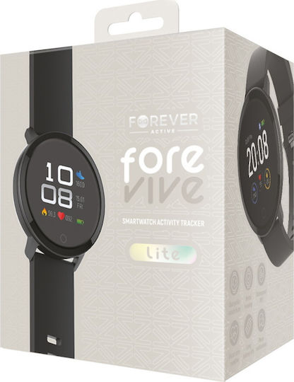 Forever ForeVive Lite SB-315 Smartwatch με Παλμογράφο (Μαύρο)