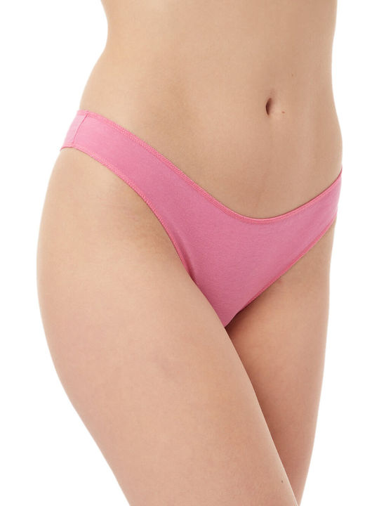 Women's Cotton Brazil Seamless Pink/Burgundy 2Pack