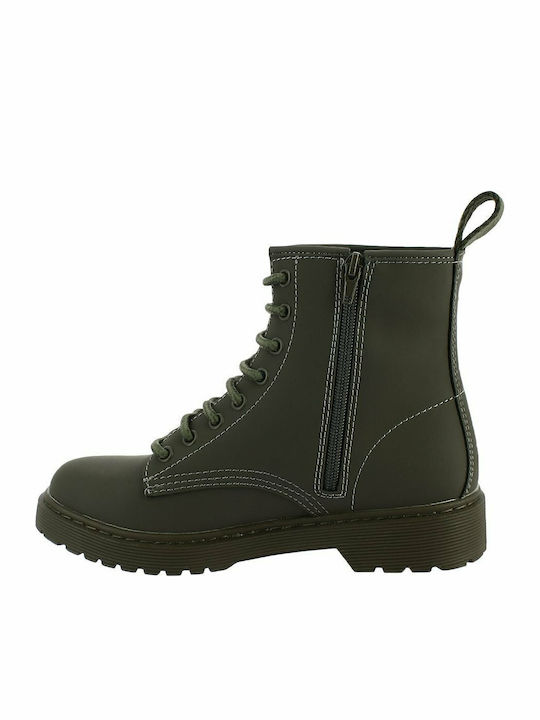 A Stiefeletten Damen Khaki