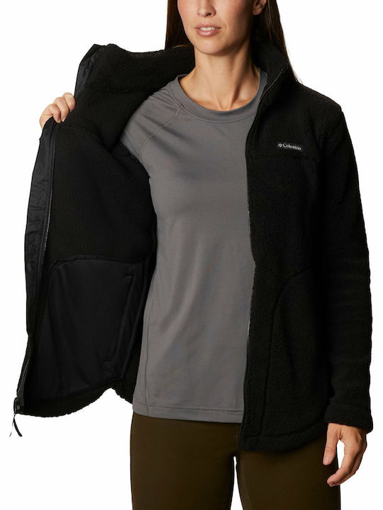 West Bend Full Short Women's Cardigan with Zipper Black