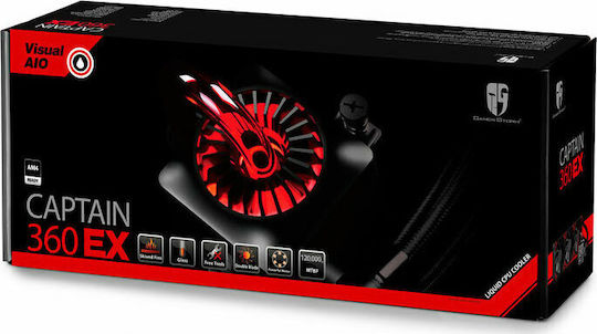 Deepcool Captain 360 EX Охлаждане AIO CPU с 3 Вентилатора 120mm и RGB Осветление