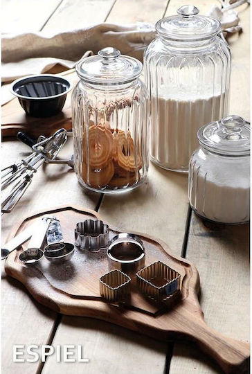 Espiel Viva Set of General Use Glass Food Jars with Lid