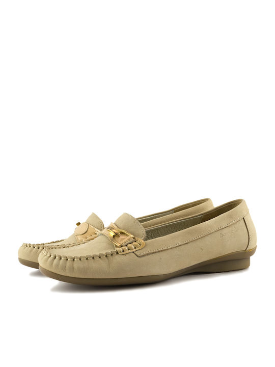 Boxer Women's Loafers in Beige Color